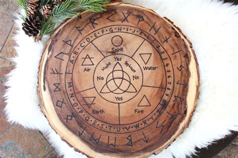 Magical rune markings and board surface